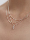 OLIO E ACETO Tanabata Special Collection Sterling Silver Rhodonite Flower Pendant Necklace OLIO-OA13N37-YFC Silver/Pink Orange